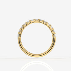 Radiant Cut Lab Grown Diamond Wedding Band 14K Gold Ring