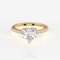 Heart Cut Moissanite Diamond Hidden Halo 18k Gold Ring