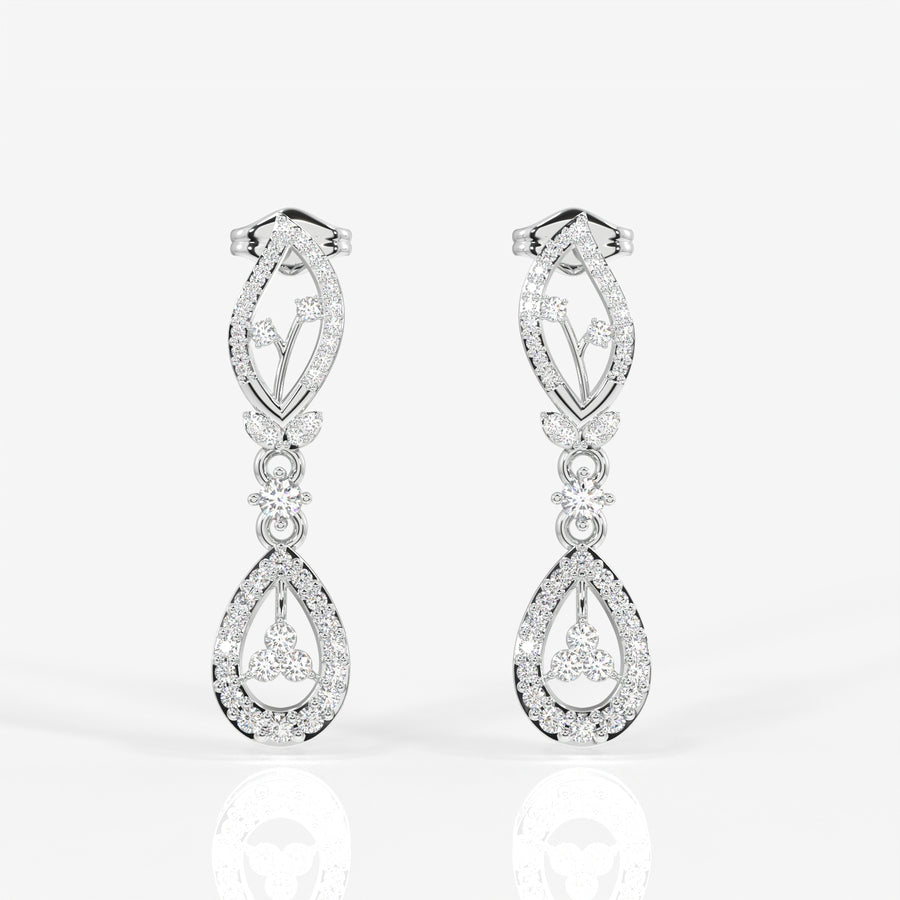 Lumia Moissanite Diamond Wedding Sterling Silver Earrings