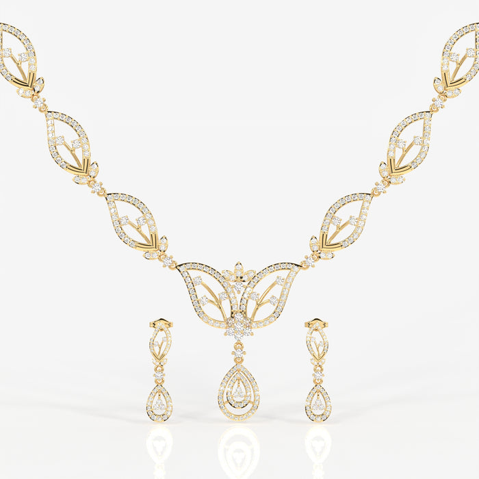 Lumia Moissanite Diamond Wedding 14k Gold Necklace