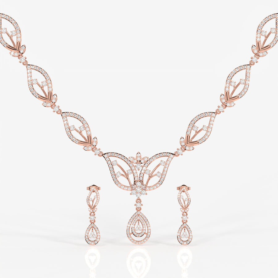 Lumia Moissanite Diamond Wedding 18k Gold Necklace