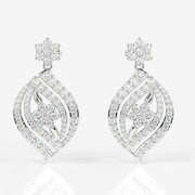 Florence Moissanite Diamond Bridal 14k Gold Earrings