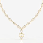 Aurelle Moissanite Diamond Studded 18k Gold Necklace