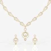 Aurelle Moissanite Diamond Studded 18k Gold Necklace