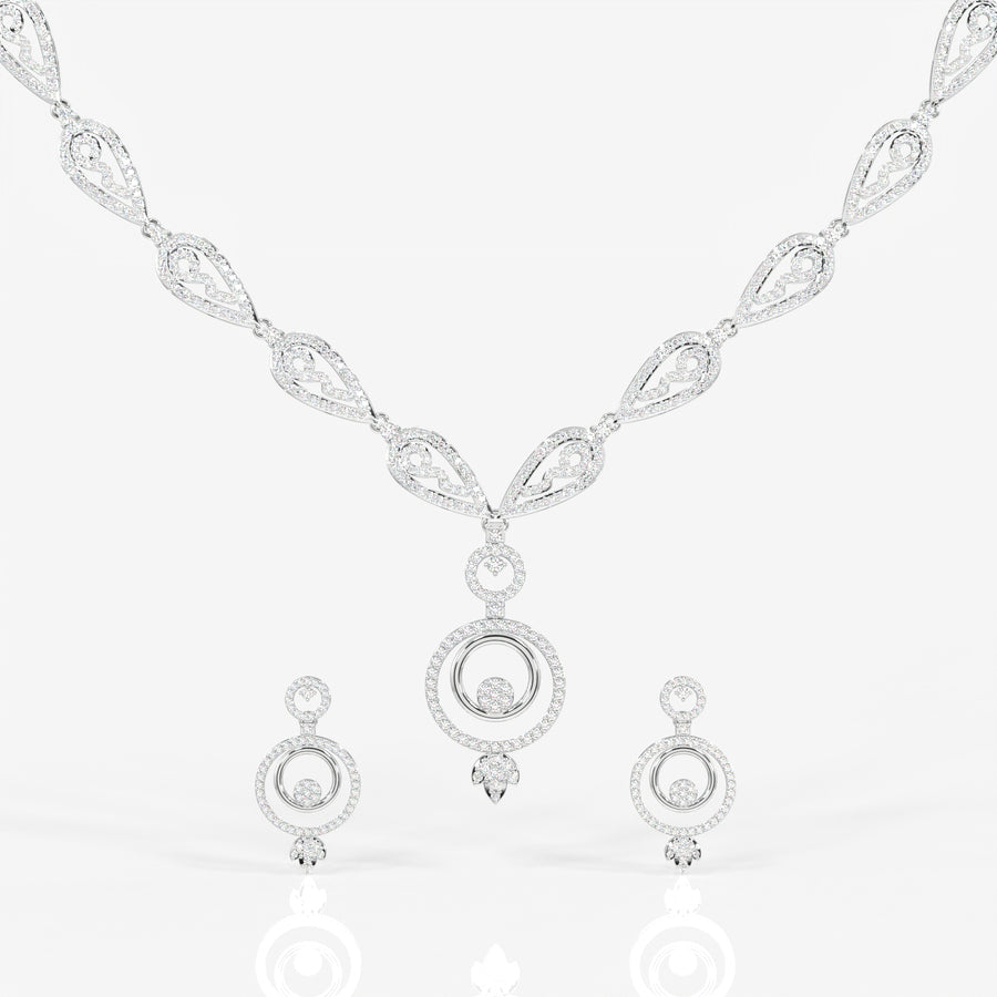 Aurelle Moissanite Diamond Studded 18k Gold Necklace