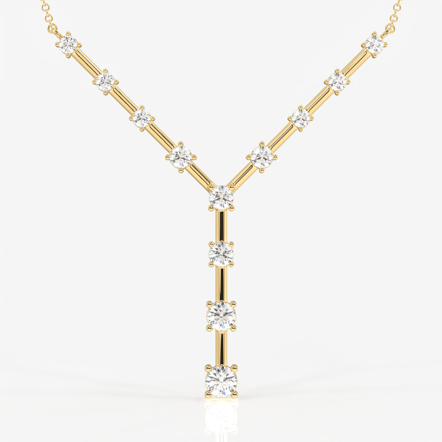 Celeste Moissanite Diamond 18k Gold Necklace for Women