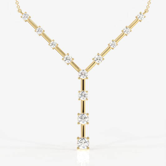 Celeste Moissanite Diamond 18k Gold Necklace for Women