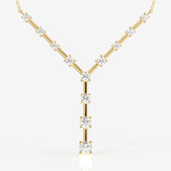 Celeste Moissanite Diamond 18k Gold Necklace for Women