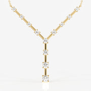 Celeste Moissanite Diamond 14k Gold Necklace for Women