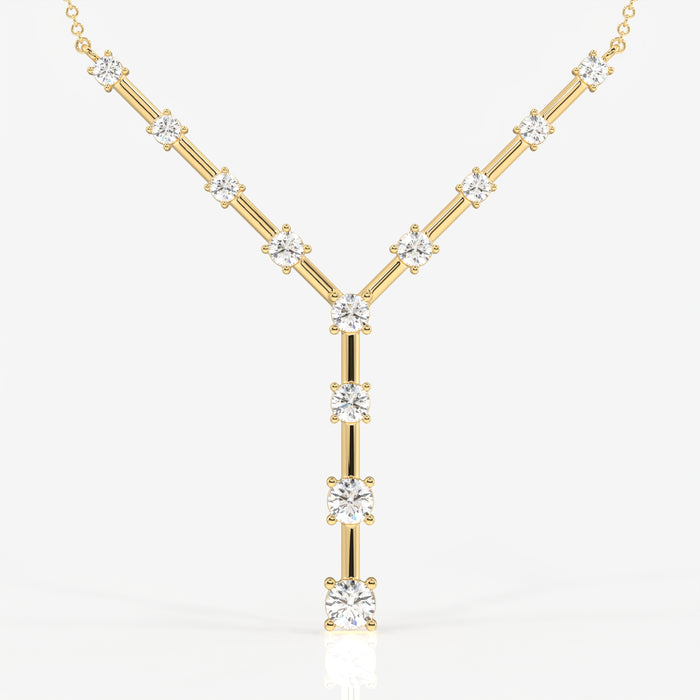 Celeste Moissanite Diamond 14k Gold Necklace for Women