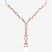 Celeste Moissanite Diamond 14k Gold Necklace for Women