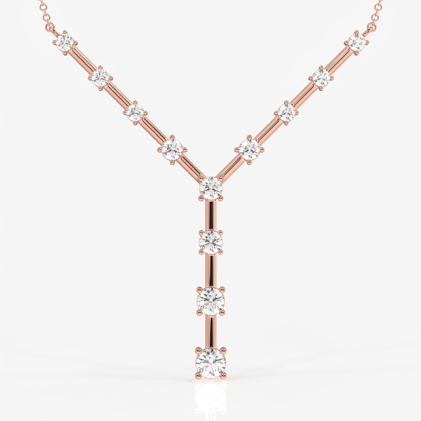 Celeste Moissanite Diamond 14k Gold Necklace for Women