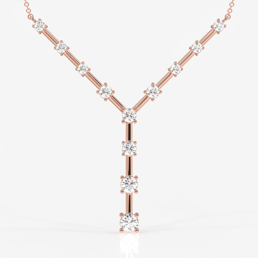 Celeste Moissanite Diamond 18k Gold Necklace for Women