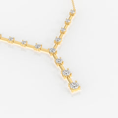 Celeste Moissanite Diamond 18k Gold Necklace for Women