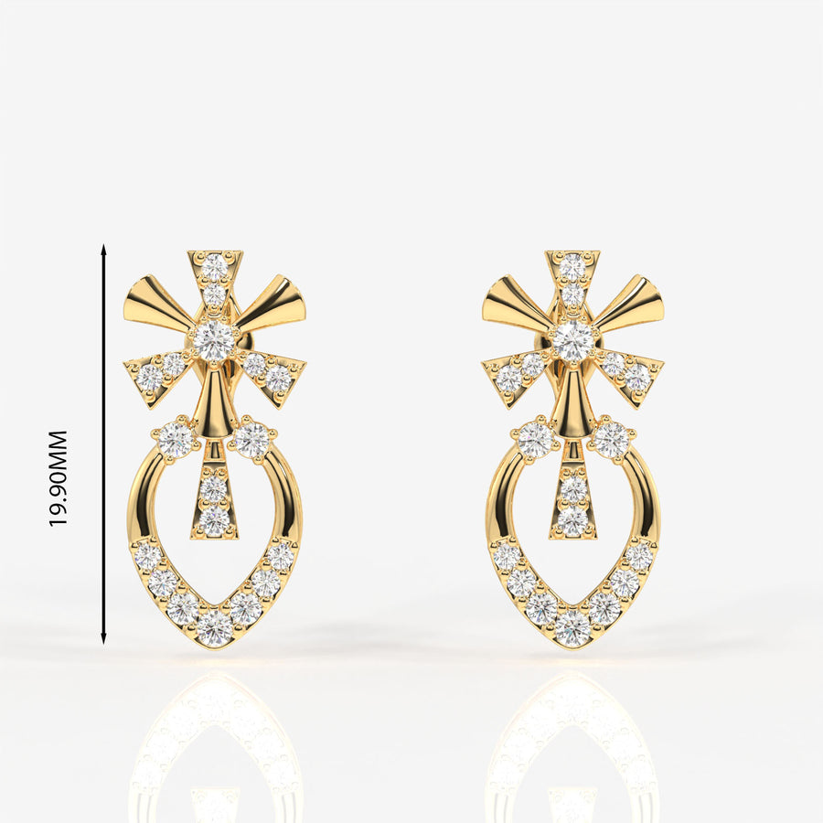 Seraphina Lab Grown Diamond 9k Gold Earrings