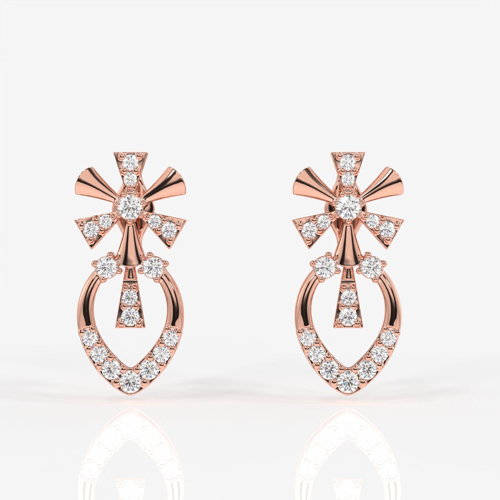 Seraphina Moissanite Diamond 9k Gold Earrings