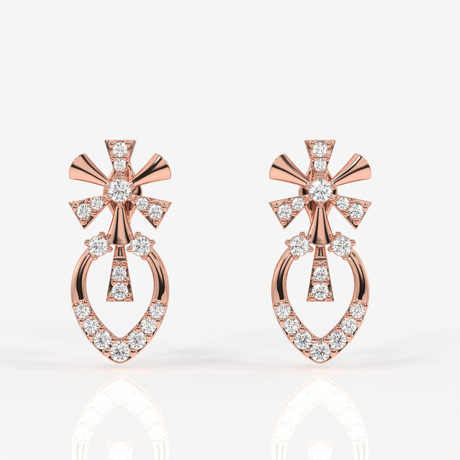 Seraphina Lab Grown Diamond 9k Gold Earrings