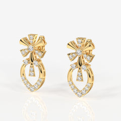 Seraphina Moissanite Diamond 14k Gold Earrings