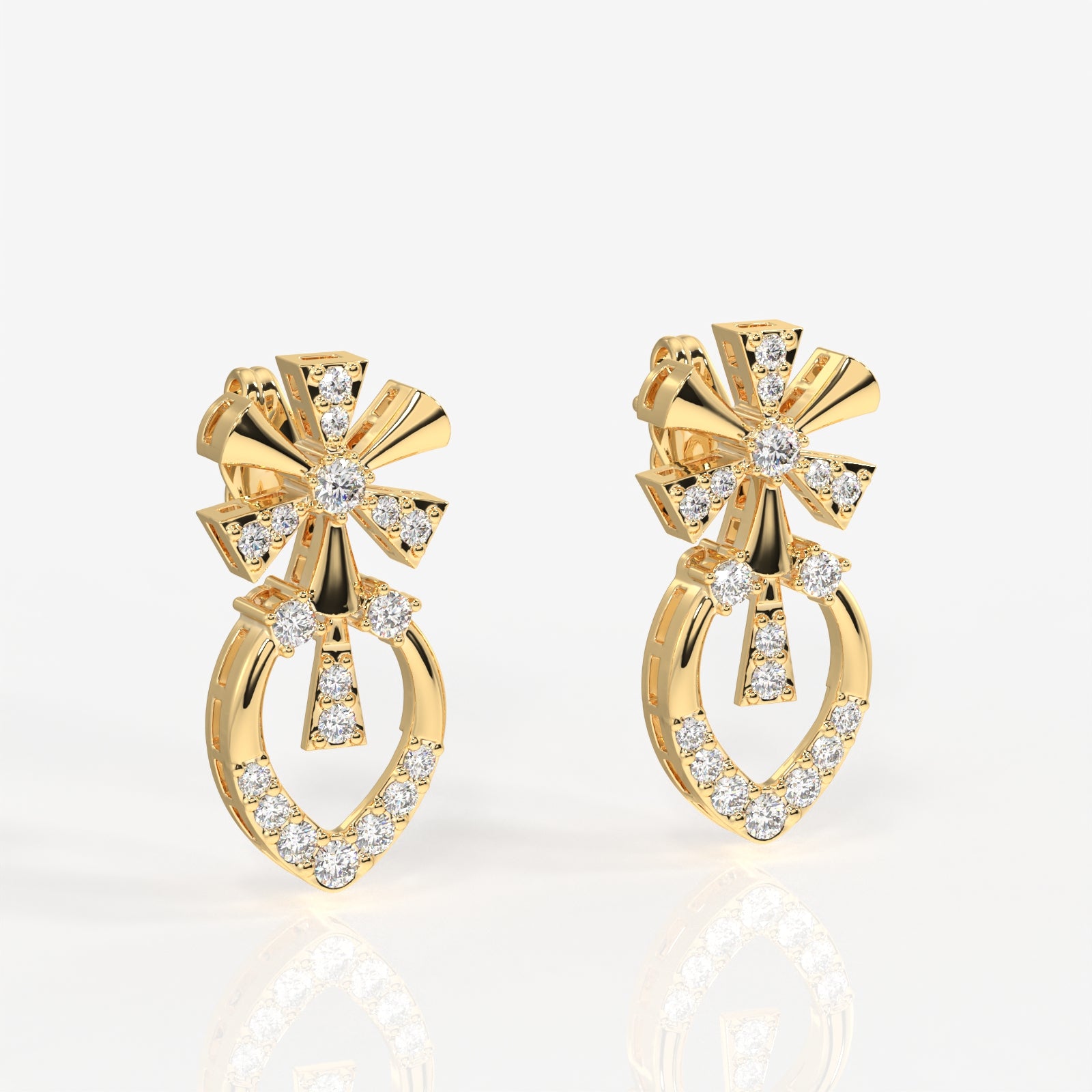 Seraphina Lab Grown Diamond 9k Gold Earrings