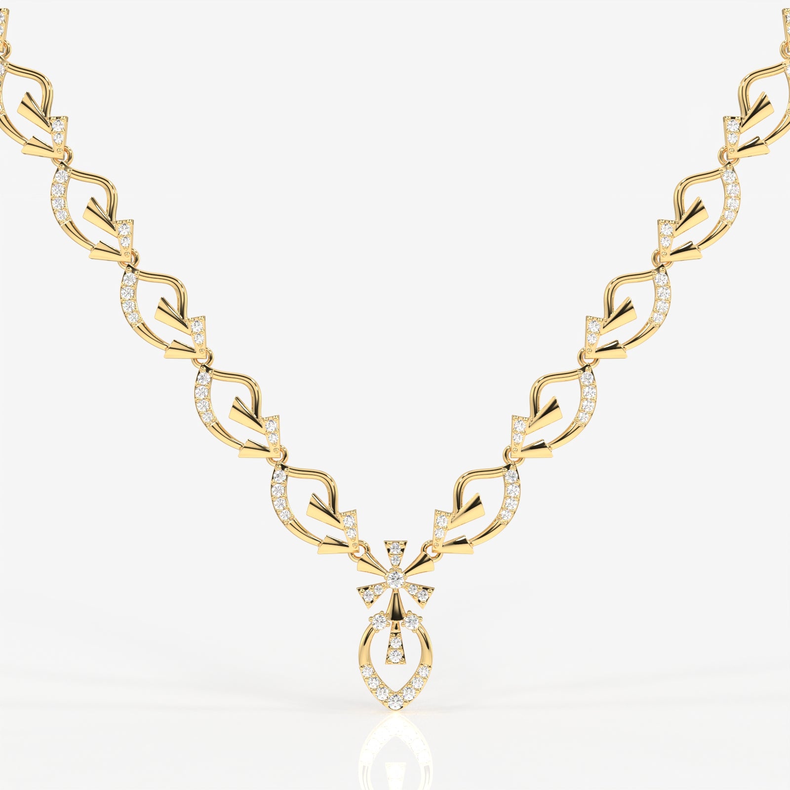 Seraphina Moissanite Diamond 9k Gold Necklace
