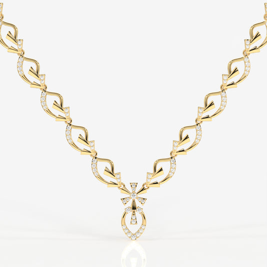 Seraphina Moissanite Diamond 14k Gold Necklace