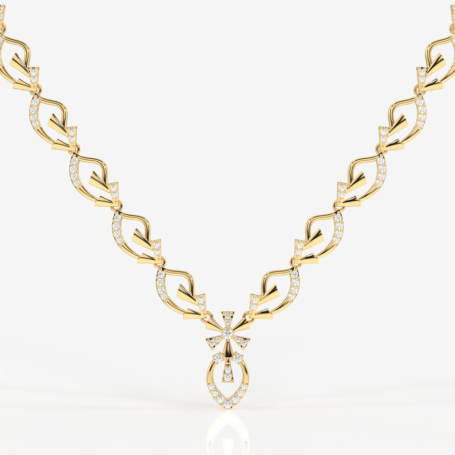 Seraphina Moissanite Diamond 18k Gold Necklace
