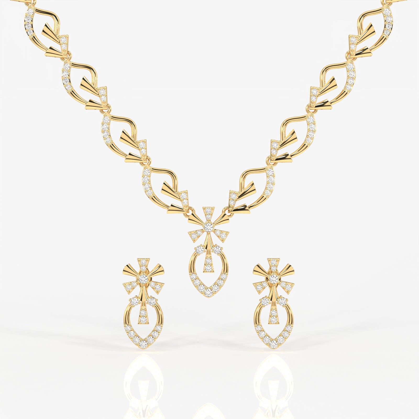 Seraphina Moissanite Diamond 18k Gold Necklace