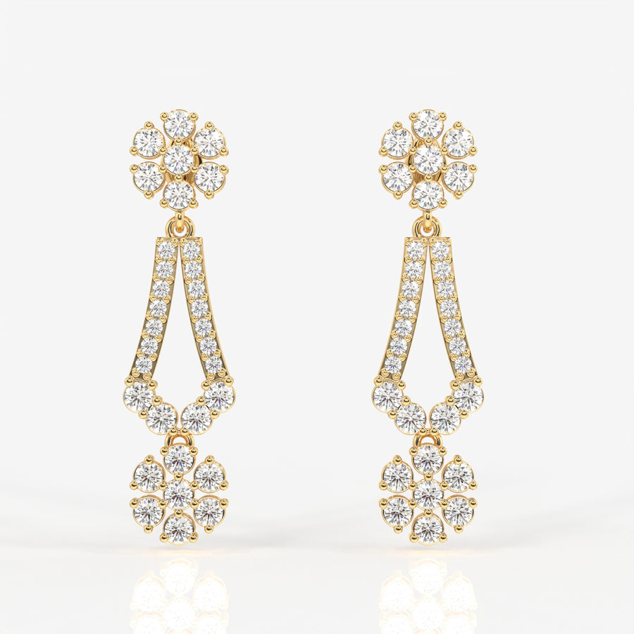 Vienna Lab Grown Diamond Luxe 9K Gold Earrings