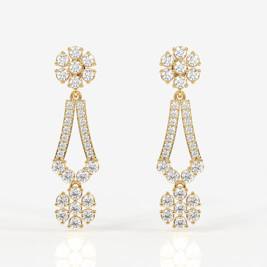 Vienna Moissanite Diamond Luxe 18k Gold Earrings