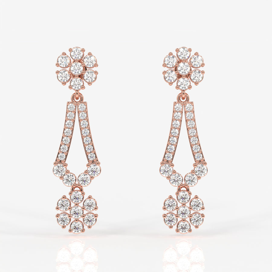 Vienna Moissanite Diamond Luxe Sterling Silver Earrings