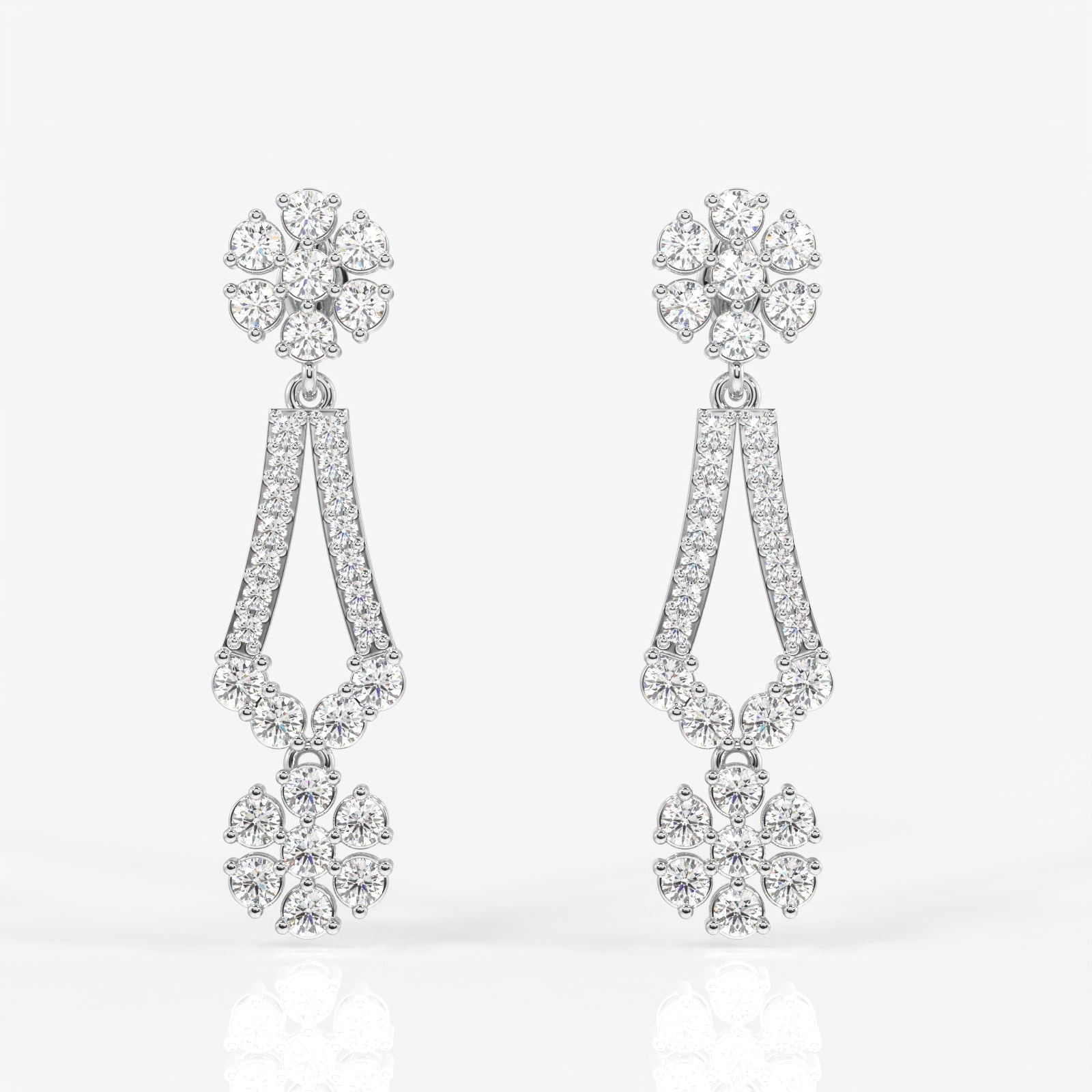 Vienna Moissanite Diamond Luxe Sterling Silver Earrings