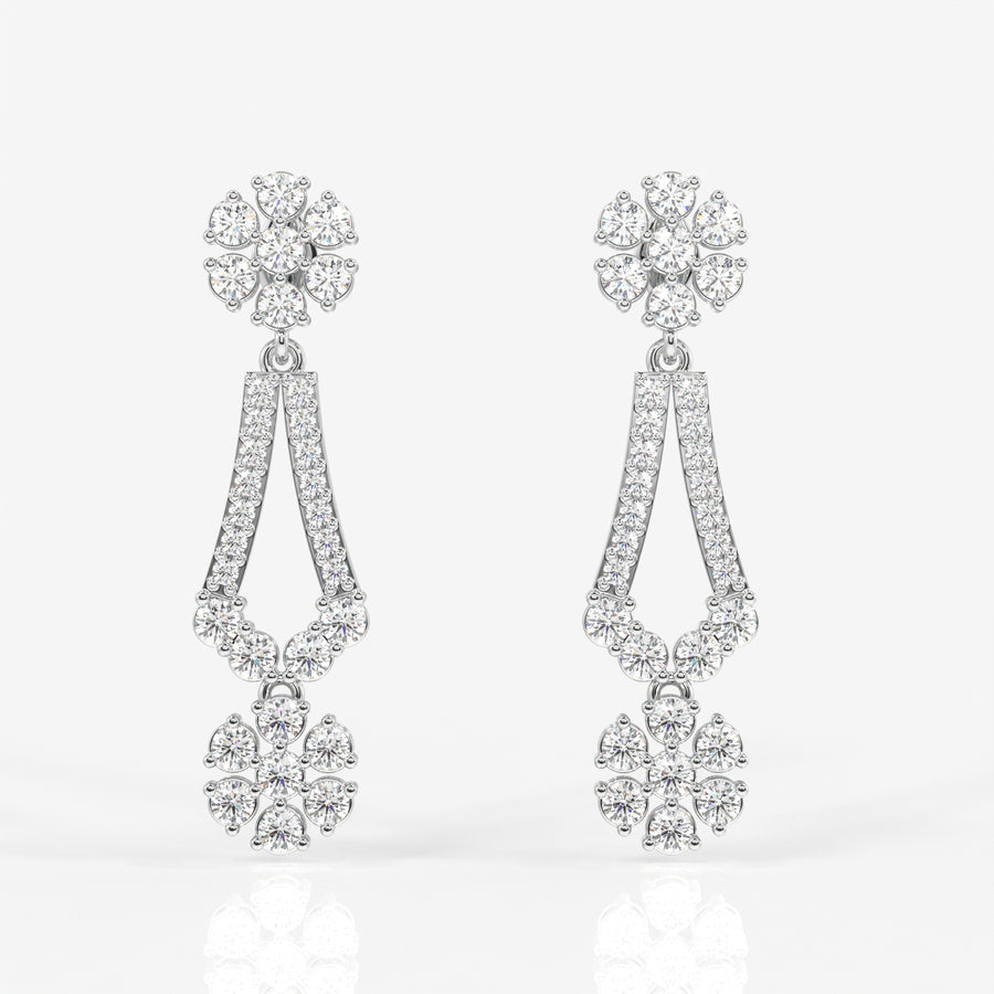 Vienna Moissanite Diamond Luxe Sterling Silver Earrings