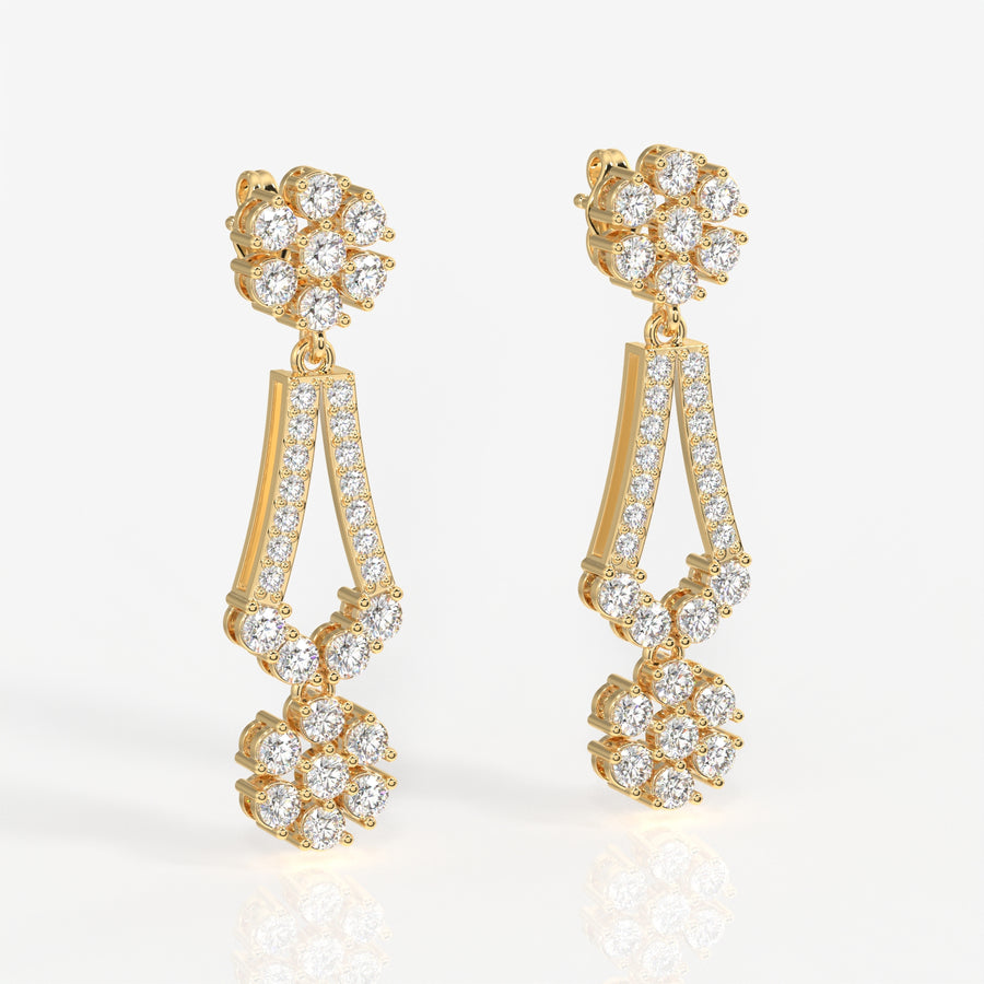 Vienna Moissanite Diamond Luxe Sterling Silver Earrings
