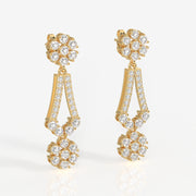 Vienna Moissanite Diamond Luxe 14k Gold Earrings