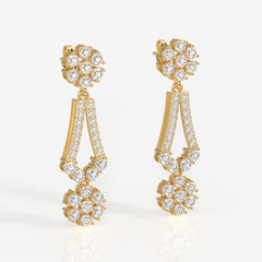 Vienna Moissanite Diamond Luxe 14k Gold Earrings