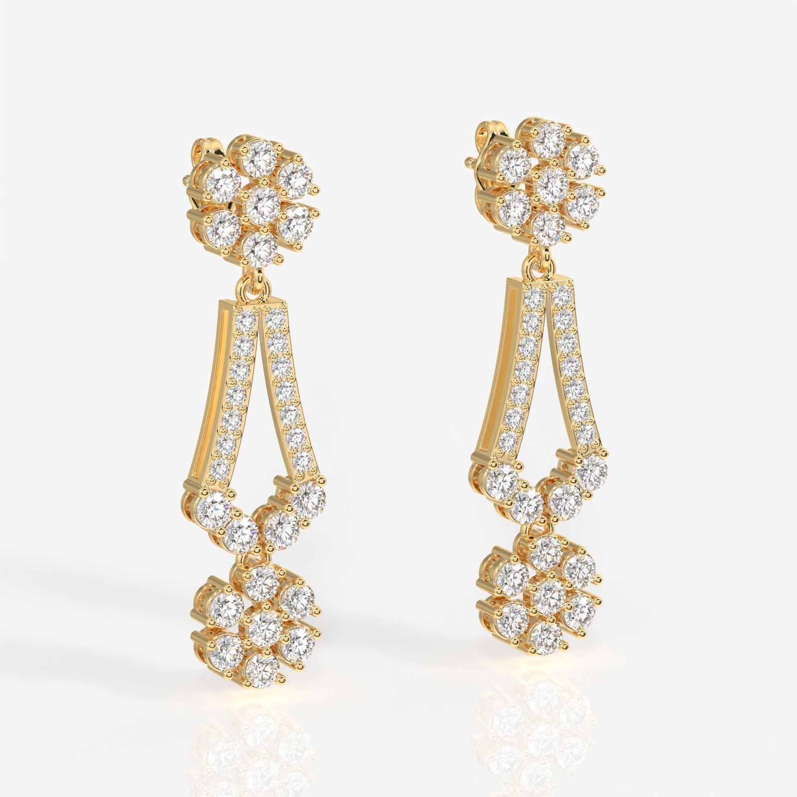 Vienna Lab Grown Diamond Luxe 9K Gold Earrings