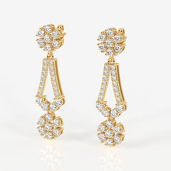 Vienna Moissanite Diamond Luxe 18k Gold Earrings