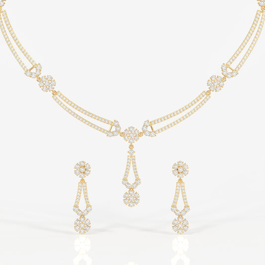 Vienna Moissanite Diamond Luxe 18k Gold Necklace