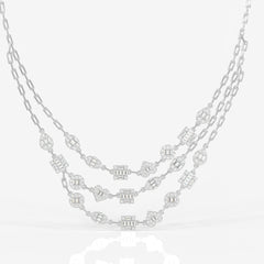 Valencia Moissanite Diamond Choker 14k Gold Necklace