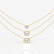 Solara Moissanite Diamond Elegant 18k Gold Necklace