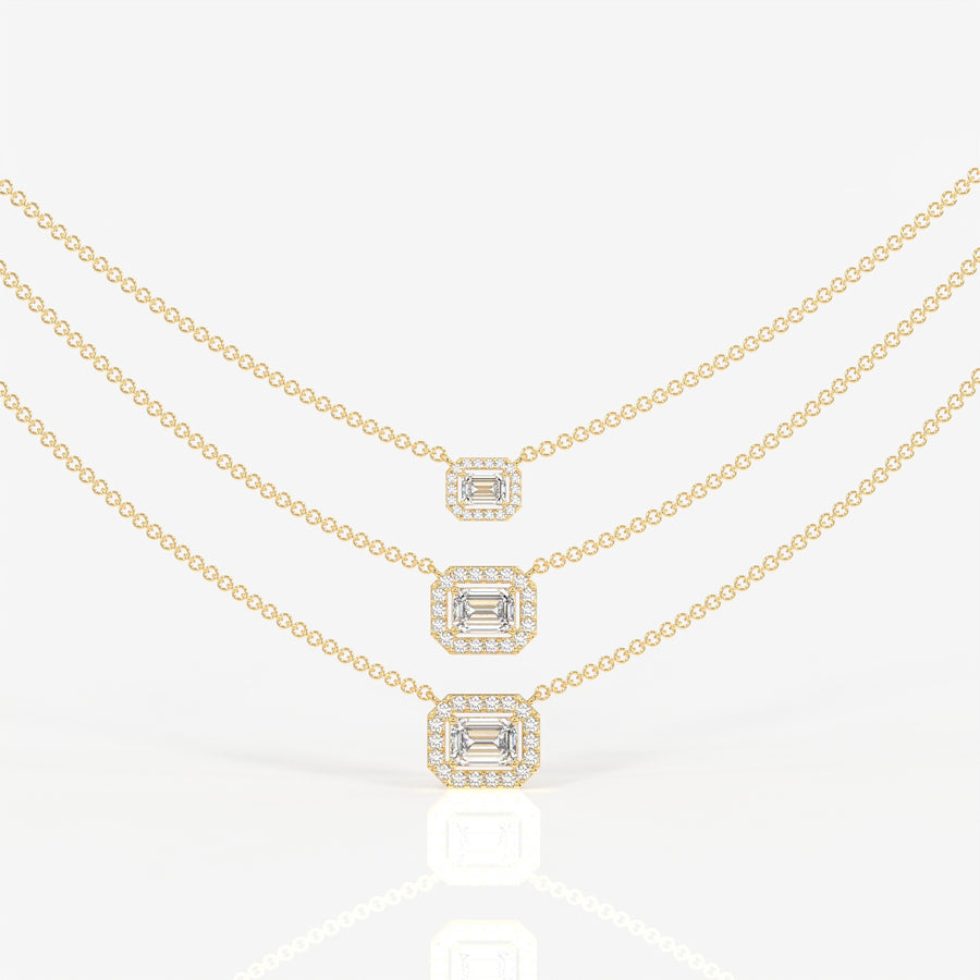 Solara Moissanite Diamond Elegant 18k Gold Necklace
