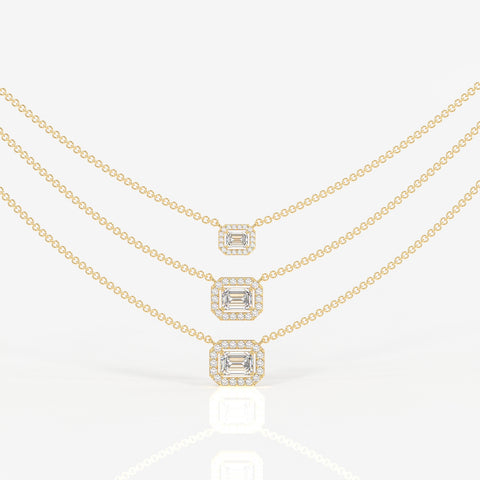 Solara Moissanite Diamond Elegant 14k Gold Necklace
