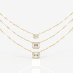 Solara Moissanite Diamond Elegant 14k Gold Necklace