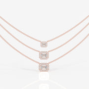 Solara Moissanite Diamond Elegant 18k Gold Necklace
