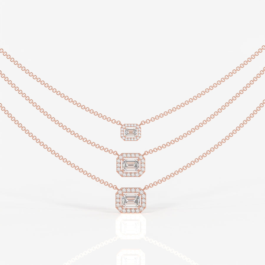 Solara Moissanite Diamond Elegant 18k Gold Necklace