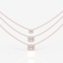 Solara Moissanite Diamond Elegant 14k Gold Necklace