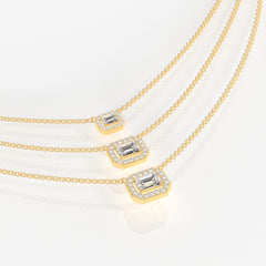 Solara Lab Grown Diamond Elegant 18k Gold Necklace