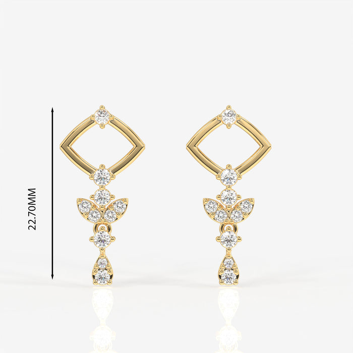 Adira Lab Grown Diamond Classic 14K Gold Earring