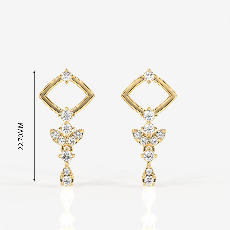 Adira Lab Grown Diamond Classic 14K Gold Earring