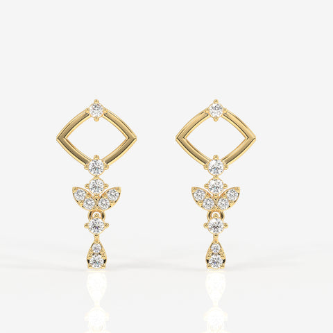 Adira Lab Grown Diamond Classic 14K Gold Earring